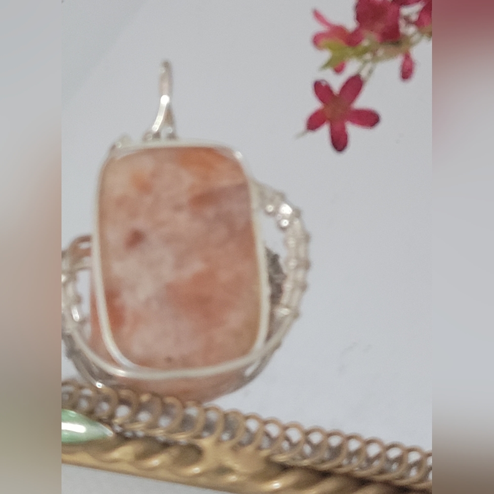 Natural Mexican Fire Opal Rough 925 Solid Genuine Sterling Silver necklace 20" - Picture 6 of 9